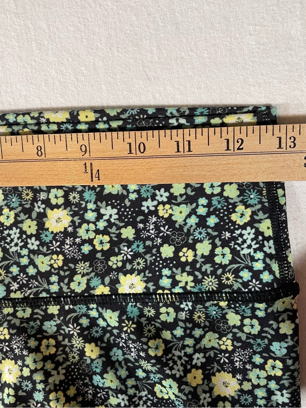 Senita Athletics Black Floral High-Rise Bike Shorts with Mint & Yellow Women’s S - Picture 5 of 8
